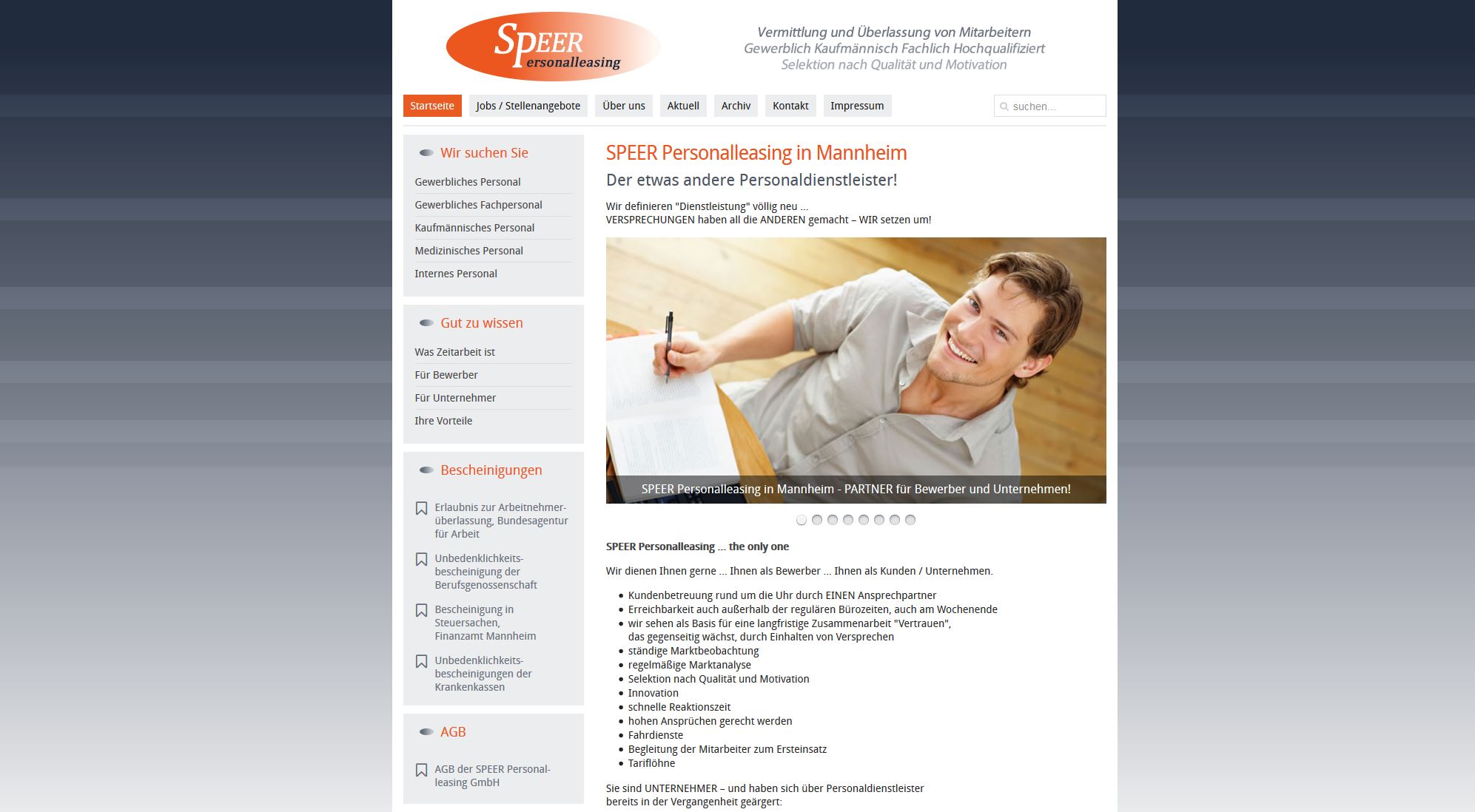 SPEER Personalleasing, der Jobvermittler in Mannheim